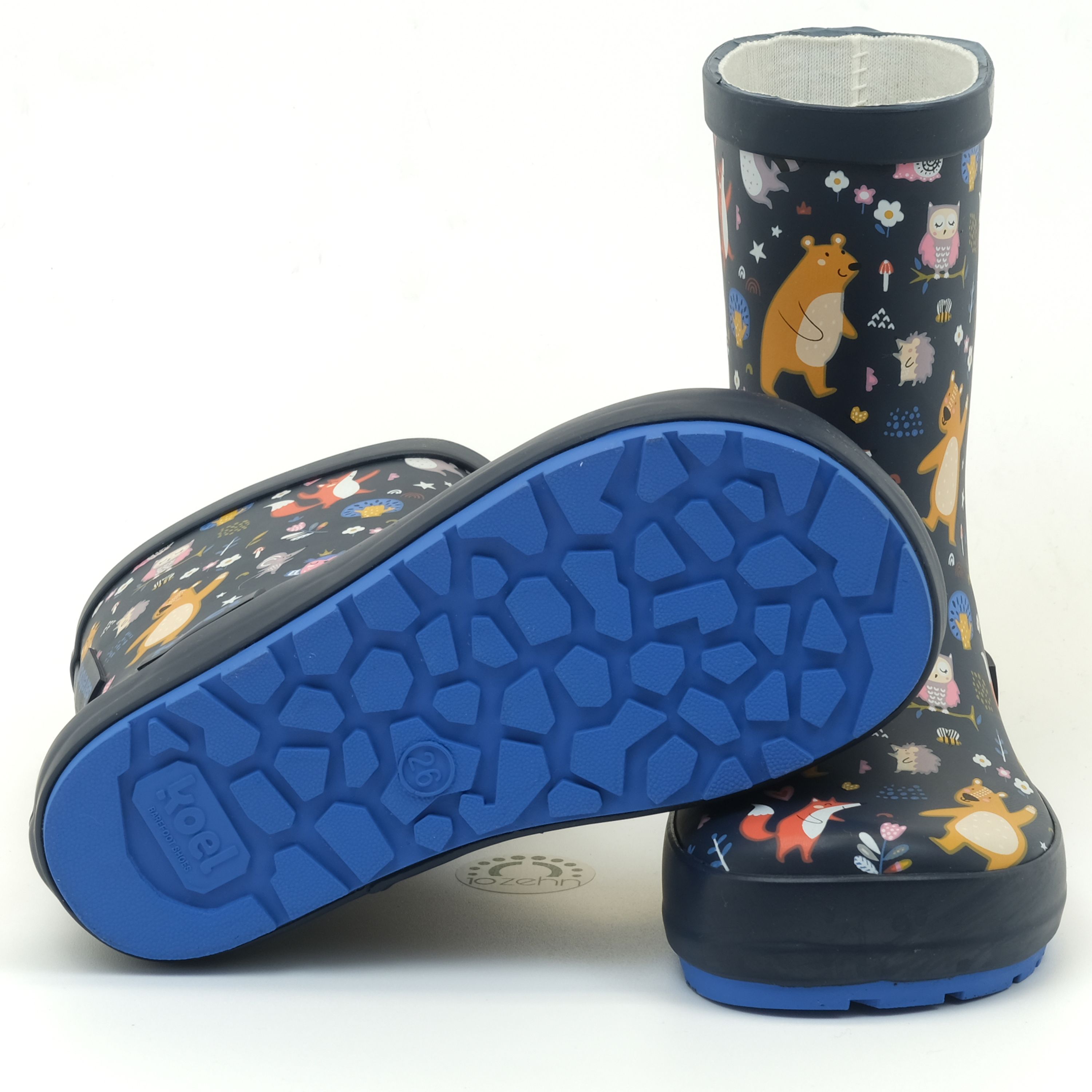 KOEL Barefoot Gummistiefel Für Kleinkinder WELLIE - Bear Blue